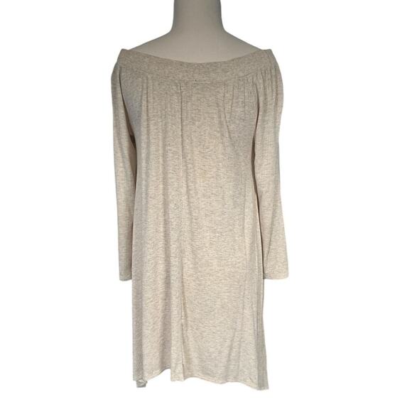 Red by BKE Size Small Light Tan Long Sleeve Tunic Off the Shoulder Top Rayon - Picture 4 of 10